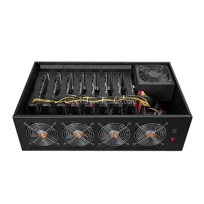 Apexto ATX Power Mining Rig Machine, obudowa komputera ETH Mining ze stopu aluminium