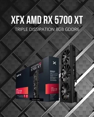 Karta graficzna Radeon Rx 5700 Xt z 2560 rdzeniami, karta graficzna ETH Mining 8 GB GDDR6
